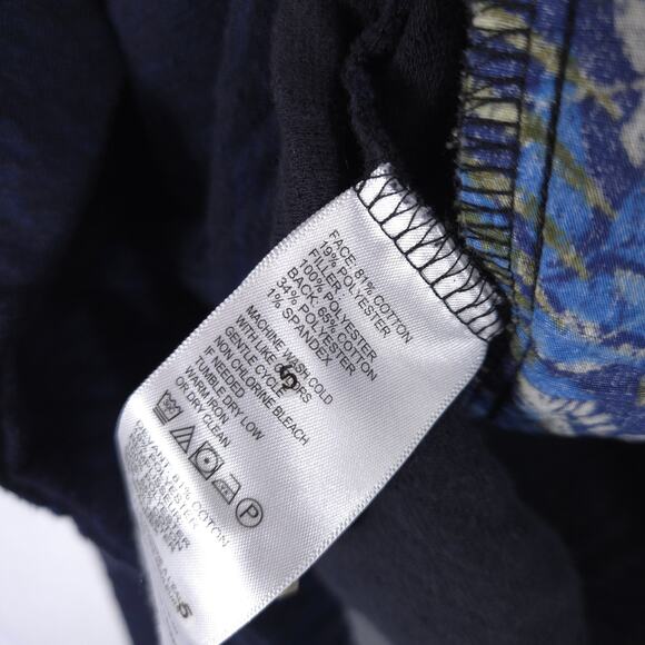Tommy Bahama Henley Sweater Mens M Navy Quilted Mock Neck Long Sleeve Pullover - Picture 9 of 10